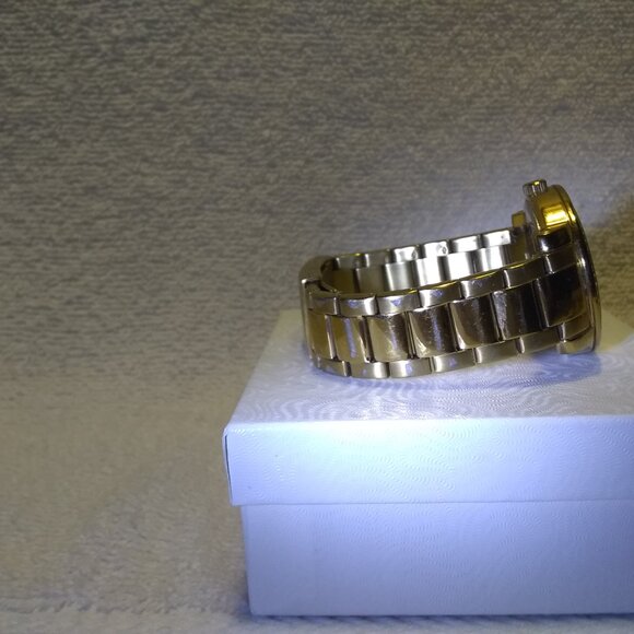 Fossil ES-2968 Stella Quartz Watch Gold Band White Dial Bracelet New Bat Great main image 8